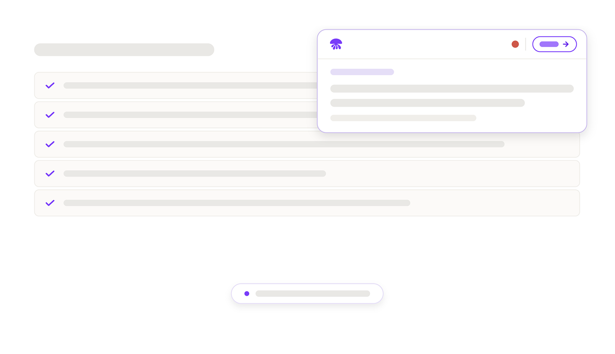 Latch desktop app recording a real workflow — screen capture, voice narration, and an AI voice assistant asking clarifying questions in real time.
